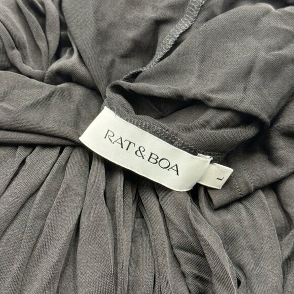 🆕 RAT & BOA 🧿 NWOT Lui Sheer Mesh Long Sleeve Mini Dress, Black - Sz L - Picture 13 of 16